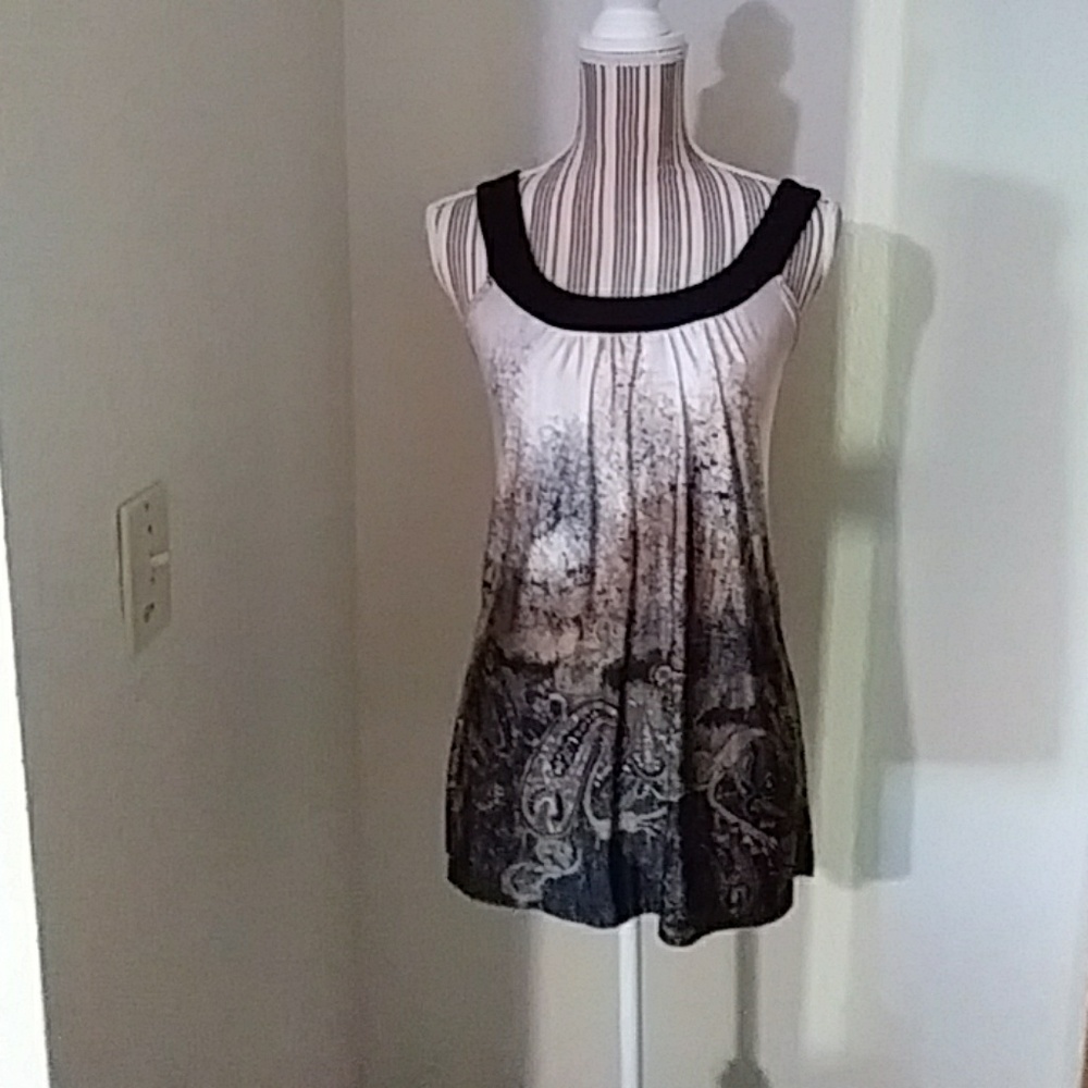 Elegant Black and White Tank Top